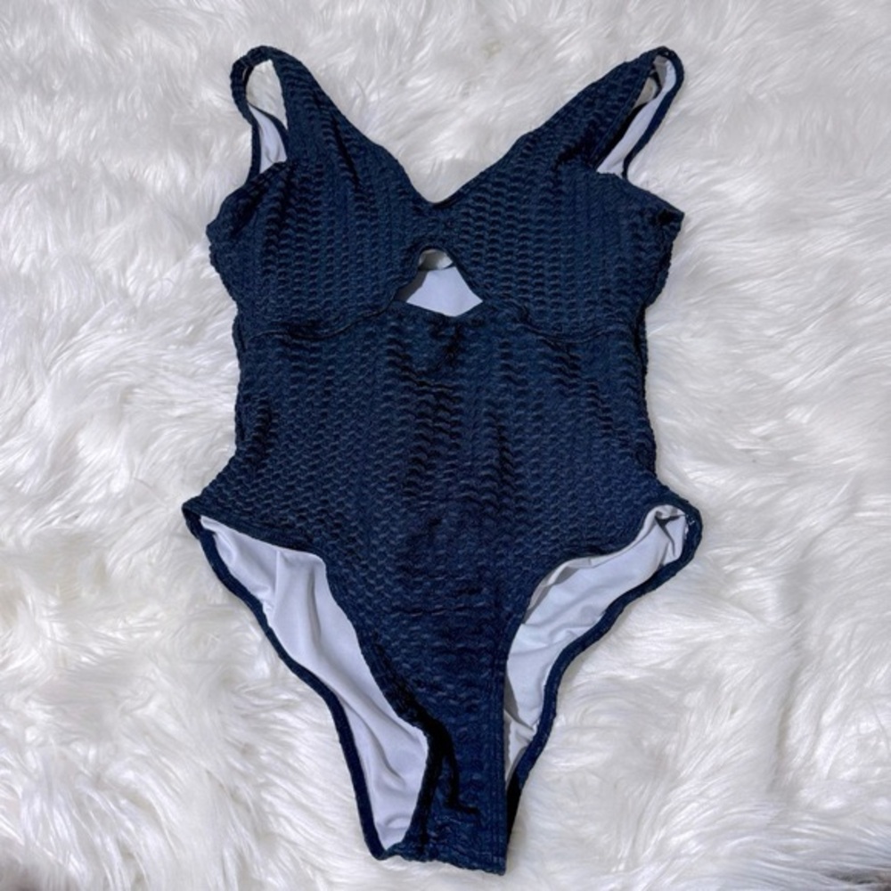 Navy one piece swim suit size XL